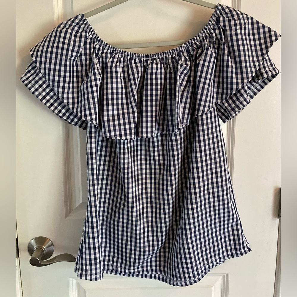 Gingham Blue Top. - image 1